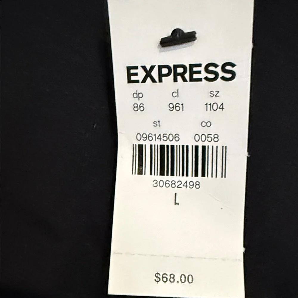 Express Chic Black Blouse with Gold Accents size L - Picture 6 of 6